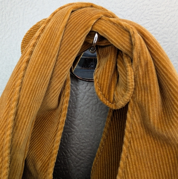 Merit Signature Cosmetic Corduroy Tote Bag in Mustard - Picture 2 of 6